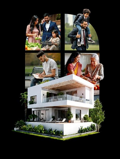 Families at home in a Kapuria residence